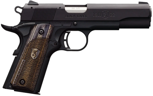 Browning Compact 1911-22 A1 Single Action Pistol 051814490, 22 LR, 4-1/4", Black Laminated Grips, Black Finish, 10 Rd