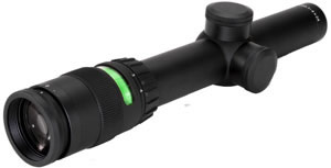 Trijicon Accupoint Rifle Scope TR243G, 1x-4x, 24mm, Matte Black, German #4/Green Dot Reticle