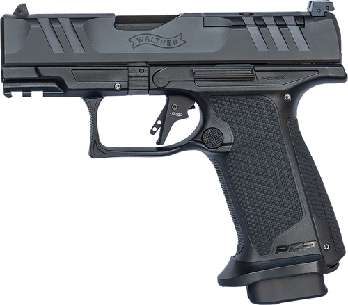 Walther PDP F-Series Pro Optic Ready Pistol 4796042, 9mm Luger, 3.50in, Medium Backstrap Grips, Black Finish, 18 Rds