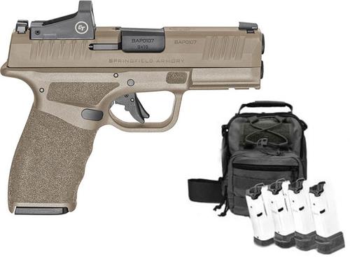 Springfield Hellcat Pro OSP Striker Fire Pistol Gear Up Bundle HCP9379FOSPCT, 9mm, 3.70", W/ Crimson Trace RDS, FDE, 15 Rds