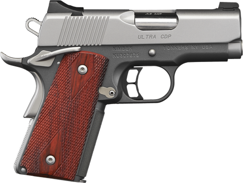 Kimber 3000245 Ultra CDP Pistol - .45 ACP, 3 in Barrel, Amb. Safety, Aluminum Frame, Satin Stainless Steel Slide, 7 Rd
