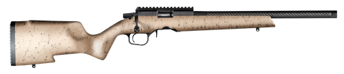 Christensen Arms Ranger Magnum Rifle 801-12015-00, 17 HMR, 18", Tan w/ Black Webbing, Black Finish, 9 Rds