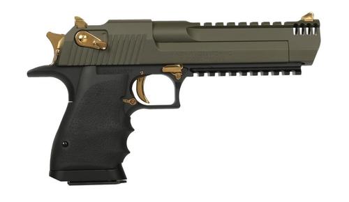 Magnum Research Desert Eagle L6 Pistol DE50L6MSG, 50 AE, 6.0in, Rubber Grips, Mil-Spec Green Cerakote, 7 Rds