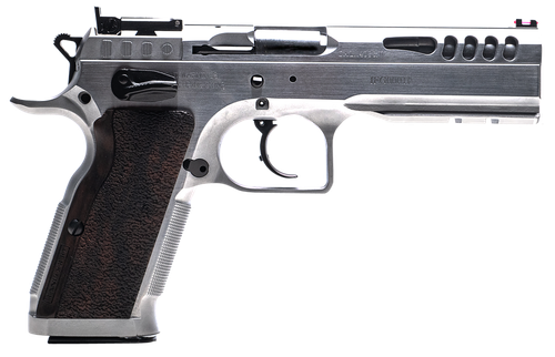 EAA Defiant Stock Master Pistol TFSTOCKM9, 9mm Luger, 4.75in, Wood, Hard Chrome Finish, 17 Rds