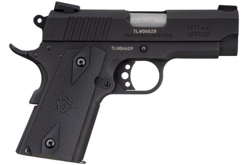Taurus 1911 Officer SAO Pistol 1191101OFC9MM, 9mm Luger, 3.50", Polymer Grips, Matte Black Finish, 8 Rds