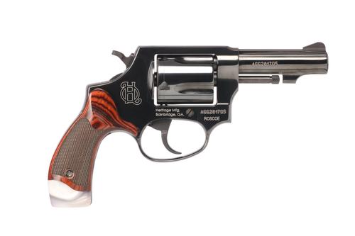 Heritage Roscoe Revolver HR38B3RWP, 38 Special, 3in, White Pearl/Wood Grips, 5 Rds