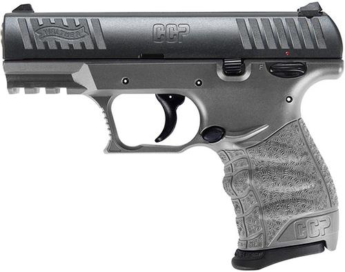 Walther CCP M2 Pistol 5083505, 9MM, 3.54 inches, Synthetic Grip, Tungsten Finish, 3 Dot Steel, 8 Rds