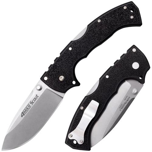 Cold Steel 4-Max Scout Folding Knive, Drop Point, Plain Edge (62RQ)