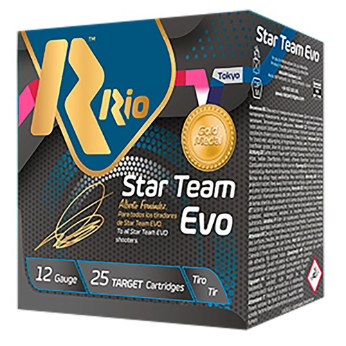 Rio Competition Target Load Star Team Shotshells STT28LT8, 12 Gauge, 2-3/4", 1 oz, 1200 fps, #8 Shot, 25 Rd/bx