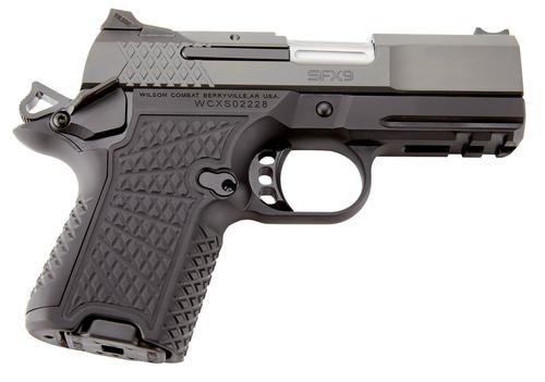 Wilson Combat SFX9 Sub-Compact Pistol SFX9SCR3A, 9mm Luger, 3.25in, Black G10 Grips, Black Finish, 10 Rds