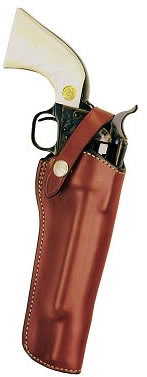 Bianchi Lawman Holster w/Dbl Belt Loop & Open Muzzle, Model 10062, For Colt New Frontier, Single Action Army 6-1/2 in Ruger Blackhawk, Super Blackhawk, Vaquero