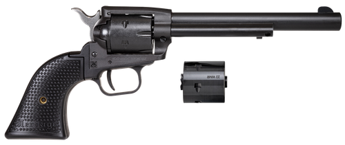 Heritage Rough Rider SAO Revolver SRR22MBS6PG, 22 LR, 6.50", Polymer Grips, Black Satin Finish, 6 Rds