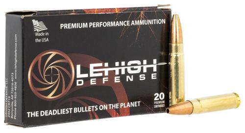 Wilson Combat Rifle Ammunition LA300HMR125CC, 300 HAM'R, Lehigh Defense Controlled Chaos, 125 gr, 2440 fps, 20 Rd/Bx
