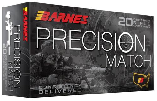 Barnes Precision Match Rifle Ammunition 32018, 223 Remington, Match Burner OTM BT, 77 gr, 20 Rd/Bx