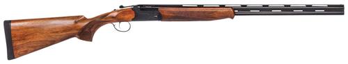 Stevens 555 Shotgun 22178, 16 Gauge, 28", 3" Chmbr, Brown w/Semi-Pistol Grip Stock, Aluminum Finish, Walnut Stock