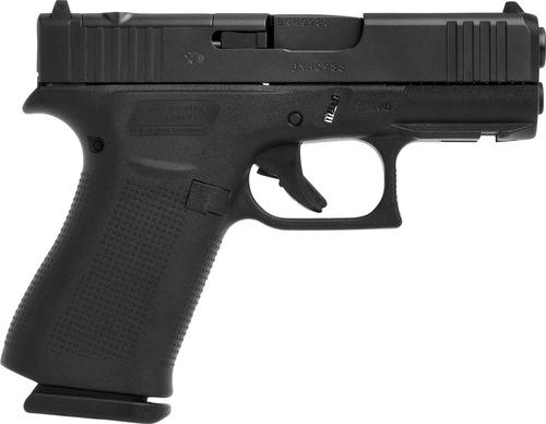 Glock G43X Subcompact MOS Pistol G43XMOSUS, 9mm Luger, 3.41", Textured Polymer Grips, Black Finish, 10 Rds