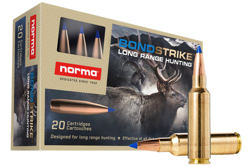 Norma Bondstrike Rifle Ammunition 20175832, 300 WSM, Bonded Polymer Tip, 180 gr, 3084 fps, 20 Rd/Bx
