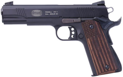 FMK 1911 Pistol 4110608, 22 LR, 5in, Molded Wood Flag Grips, Black Finish, 10 Rds