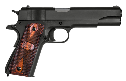 Kahr 1911 A1 GI Spec Pistol 1911BKO9W, 9mm Luger, 5in, Checkered Wood w/Integrated US Logo Grips, Matte Black Finish, 9 Rds