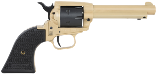 Heritage Rough Rider SAO Revolver SRR22V4, 22 LR, 4.75", Black Polymer Grips, Sabre Sand Cerakote, 6 Rds