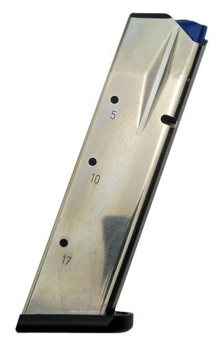 CZ-USA 9mm Luger Detachable Magazine for CZ Shadow 2/75 SP-01, 17 Rounds, Nickel (11155)