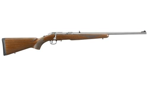 Ruger American Stainless Rifle Rifle 8365, 17 HMR, 22", Wood Checkered Wood Stock, 9 Rds