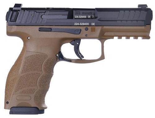 Heckler & Koch VP9 Optics Ready Pistol 81000607, 9mm, 4.09", FDE Grips, FDE Finish, 17 Rds