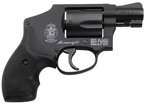 Smith & Wesson Model 442 Airweight Revolver 162810, 38 Spl +P, 1.88", Black Polymer Grip, Black Finish, 5 Rds