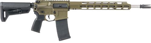 Sig M400 Tread AR-15 Rifle RM40016BTRDV2G, 223 Remington/5.56 NATO, 16.", Magpul SLK Black Stock, Moss Green Finish, 30 Rds