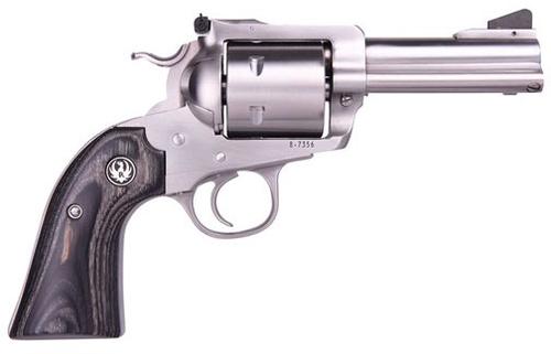 Ruger Blackhawk Bisley Revolver 0475, 45 ACP/45 Long Colt, 3.75 in, Black Laminate Grip, Stainless Finish, 6 Rd