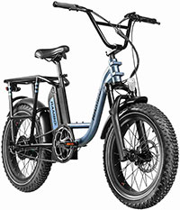 Rambo Bikes Rooster Electronic Bicycle, 750w, Matte Black & Gray (75020)