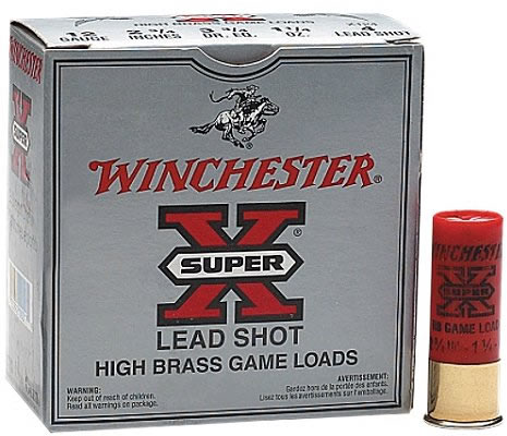 Winchester Super-X High Brass Load 12 GA. 2.75 IN. 1 1/4 OZ. 4 Shot 25 X124  - Shotgun Shells at  : 1017099483
