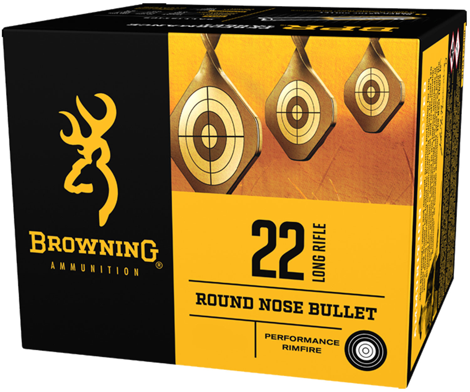 Browning Arms Rimfire Ammunition B194122000, 22 LR, Plated Hollow Point, 36 gr, 1280 fps, 1000 Rds/Bx