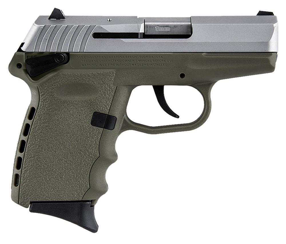 SCCY Industries CPX-1 DAO Pistol CPX1TTDE, 9mm Luger, 3.10", Polymer Grips, FDE Finish, 10 Rds