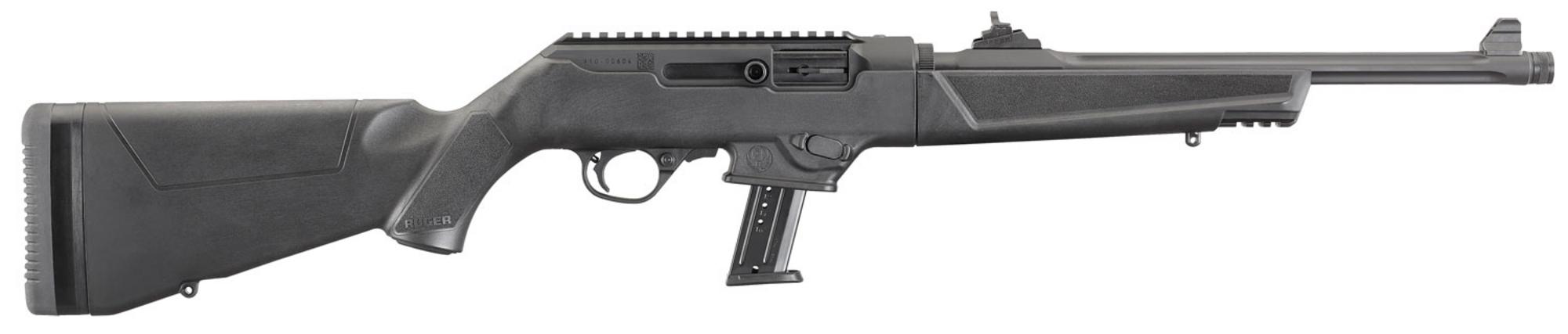 Ruger PC Carbine Semi-Auto Rifle 19102, 9mm Luger, 16.12", Fixed Stock, Black Hardcoat Anodized Finish, 10 Rds