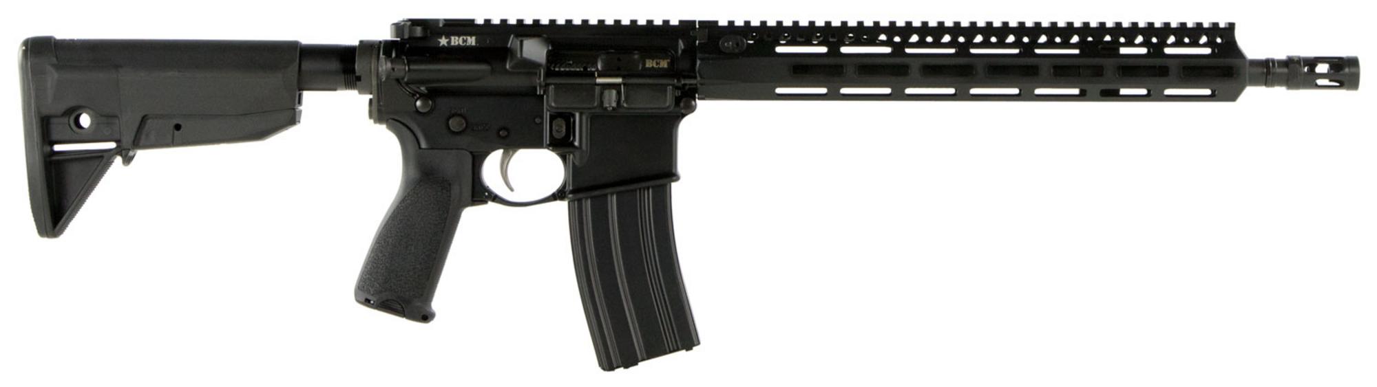 BCM RECCE-14 Semi-Auto Rifle 780750, 5.56x45mm NATO, 14.50" P&W, 6 Position Stock, Black Finish, 30 Rds