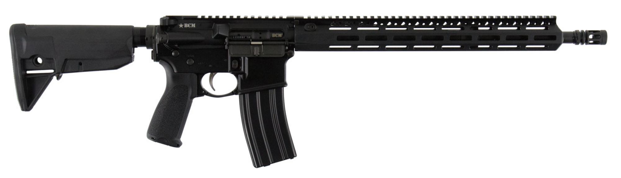 BCM RECCE-16 Semi-Auto Rifle 750750, 5.56x45mm NATO, 16", 6 Position Stock, Black Hardcoat Anodized Finish, 30 Rds