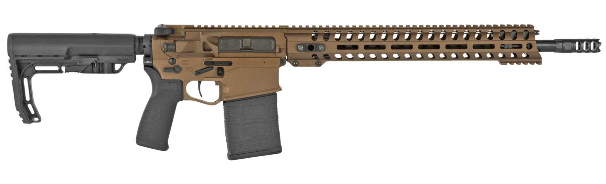 POF Revolution Semi-Auto Rifle 01582, 7.62x51mm NATO, 16.50", 6 Position MFT BMS Minimalist Stock, Bronze Finish, 20 Rds