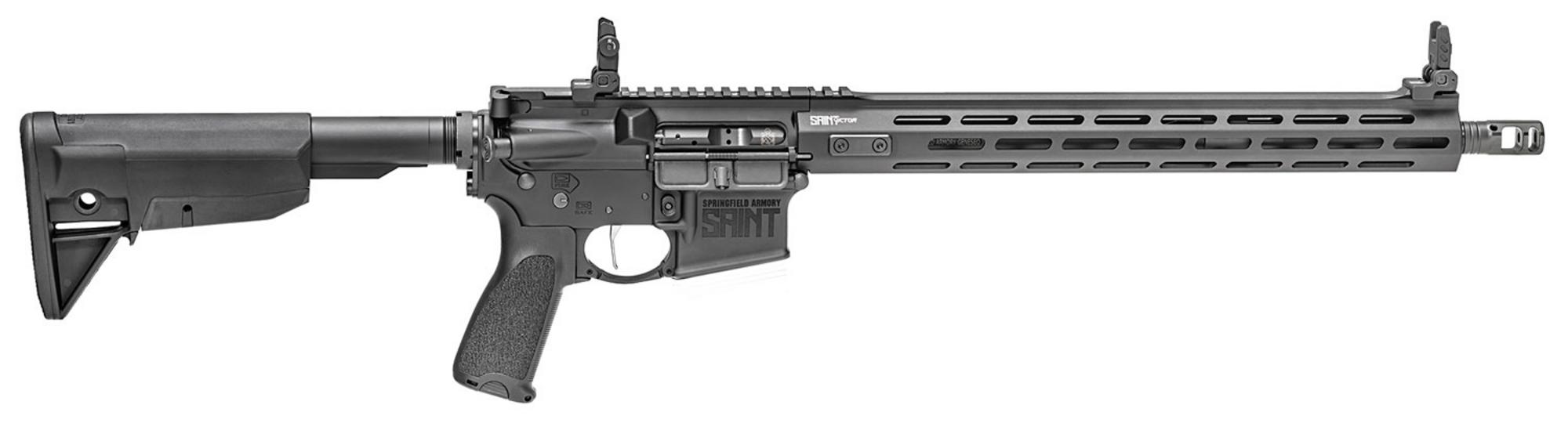 Springfield Saint Victor Semi-Auto Rifle STV916556BLC, 5.56x45mm NATO, 16", BCMGunfighter Mod 0 Stock, Black Hardcoat Anodized Finish, 10 Rds