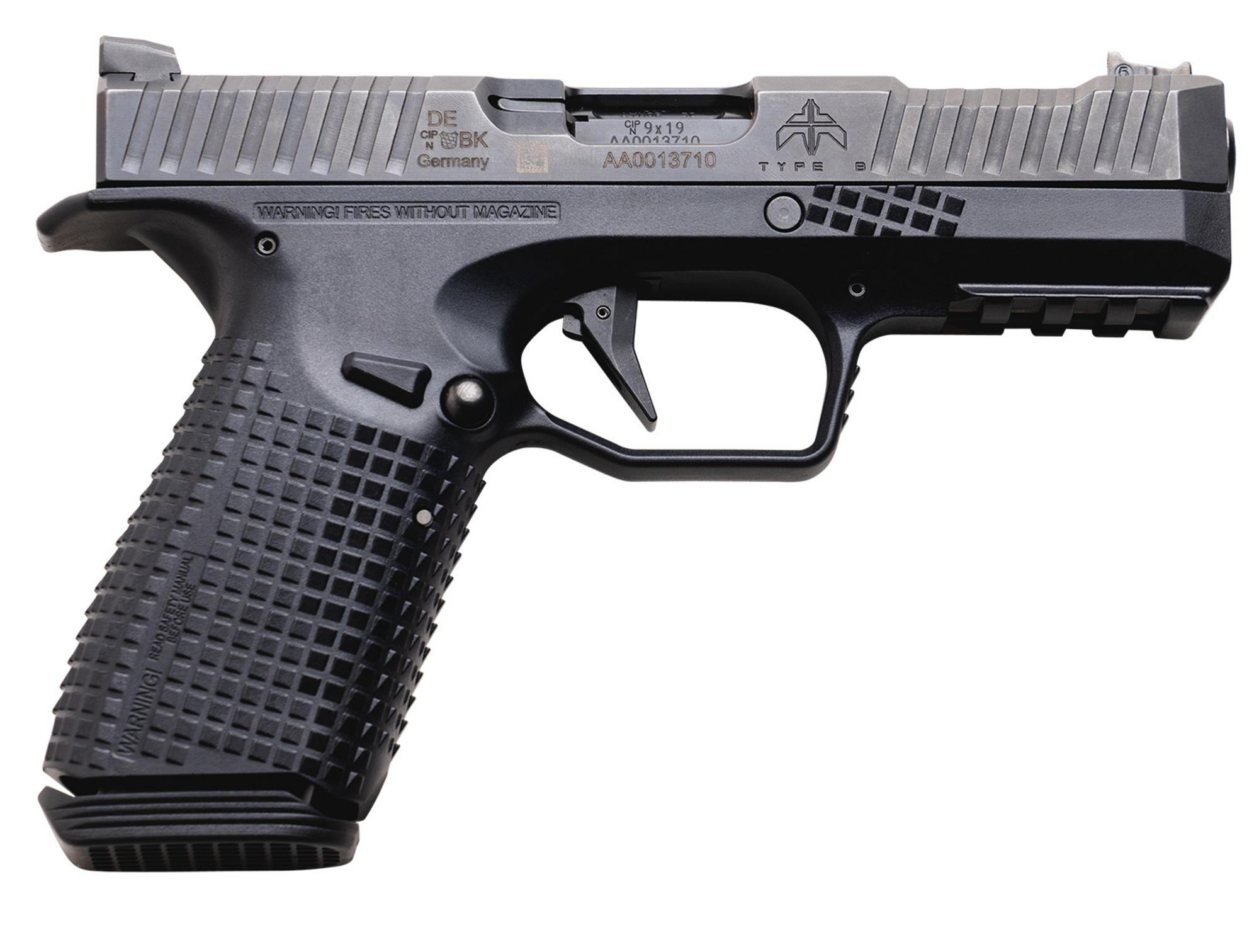 PTR Archon Type B Gen 1, AF1B0090101, 9mm Pistol, 4.30", Black Textured Polymer Grips, Fiber Optic Sights, 15 Rds