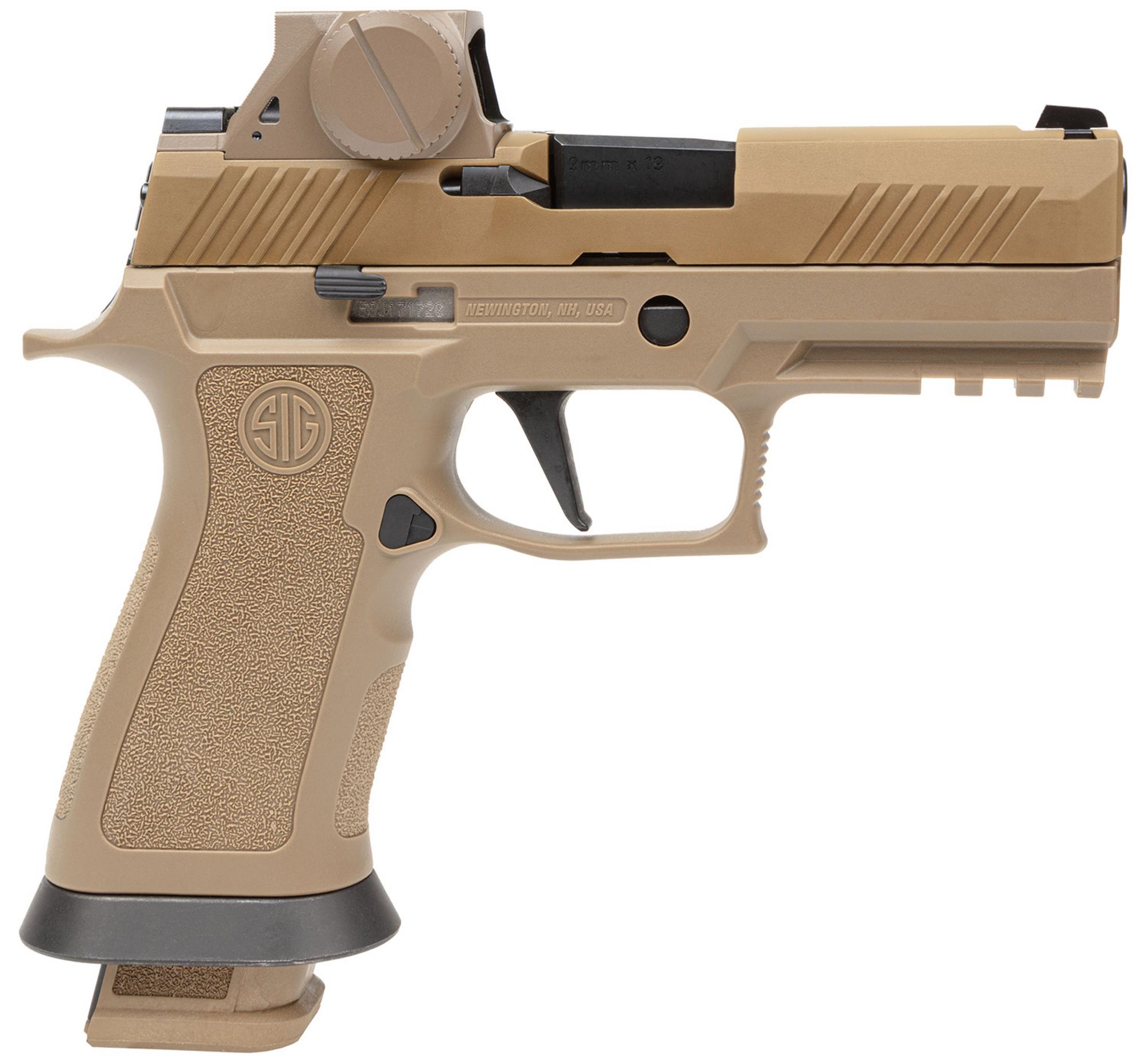 Sig Sauer M18X Semi Auto Pistol M18X9RX, 9mm Luger, 3.9", Romeo M17 RDS, Coyote PVD Finish, 21 Rds