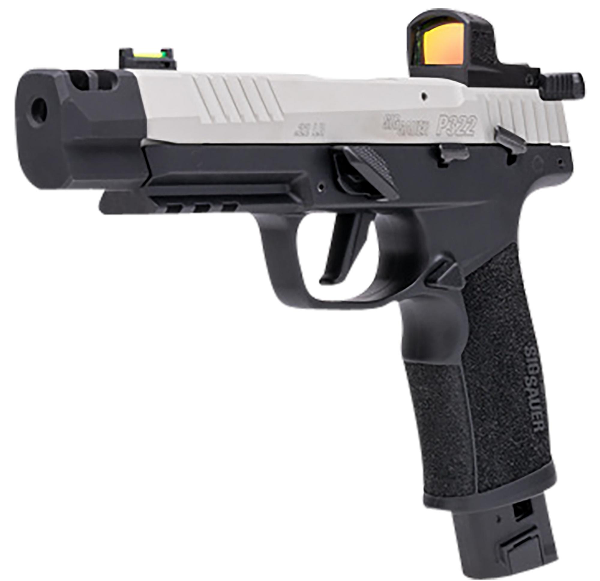 Sig Sauer P322 Comp Semi Auto Pistol 322CTCOMPRXZE, 22 LR, 4", Romeo Zero Elite RDS, Stainless Slide, 20 Rds