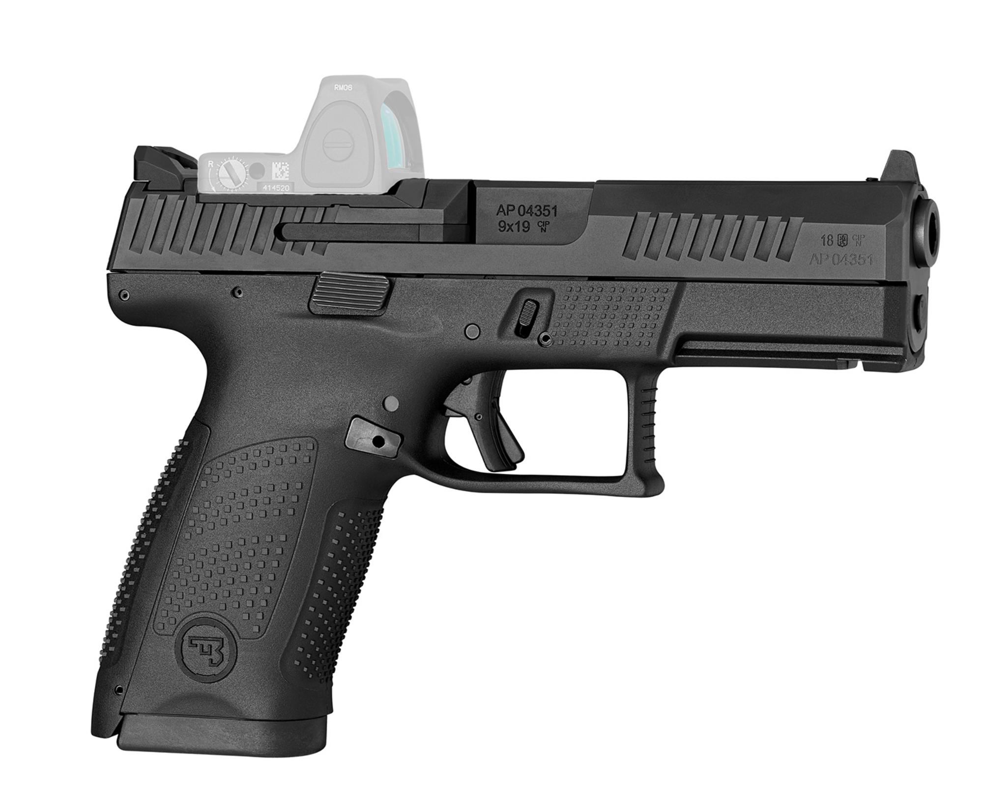 CZ-USA P-10 C Semi Auto Pistol 91536, 9mm Luger, 4.02", OR, Black Finish, 15 Rds