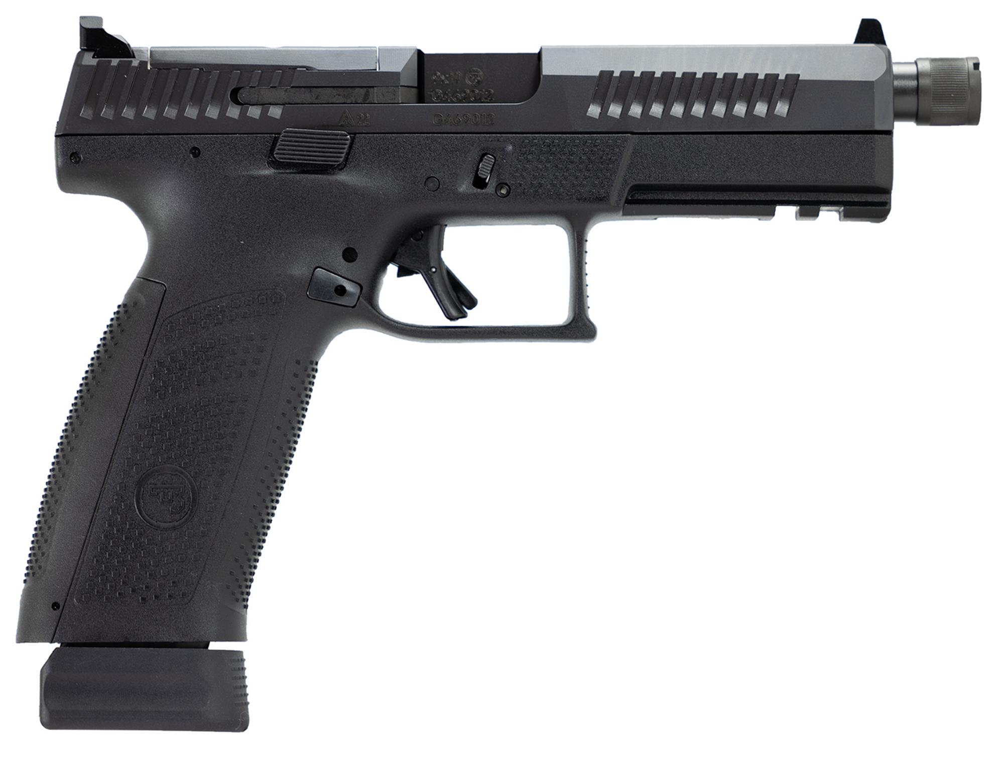 CZ-USA P-10 F Semi Auto Pistol 91556 , 9mm Luger, 5.1" Threaded, OR, Black Finish, 21 Rds