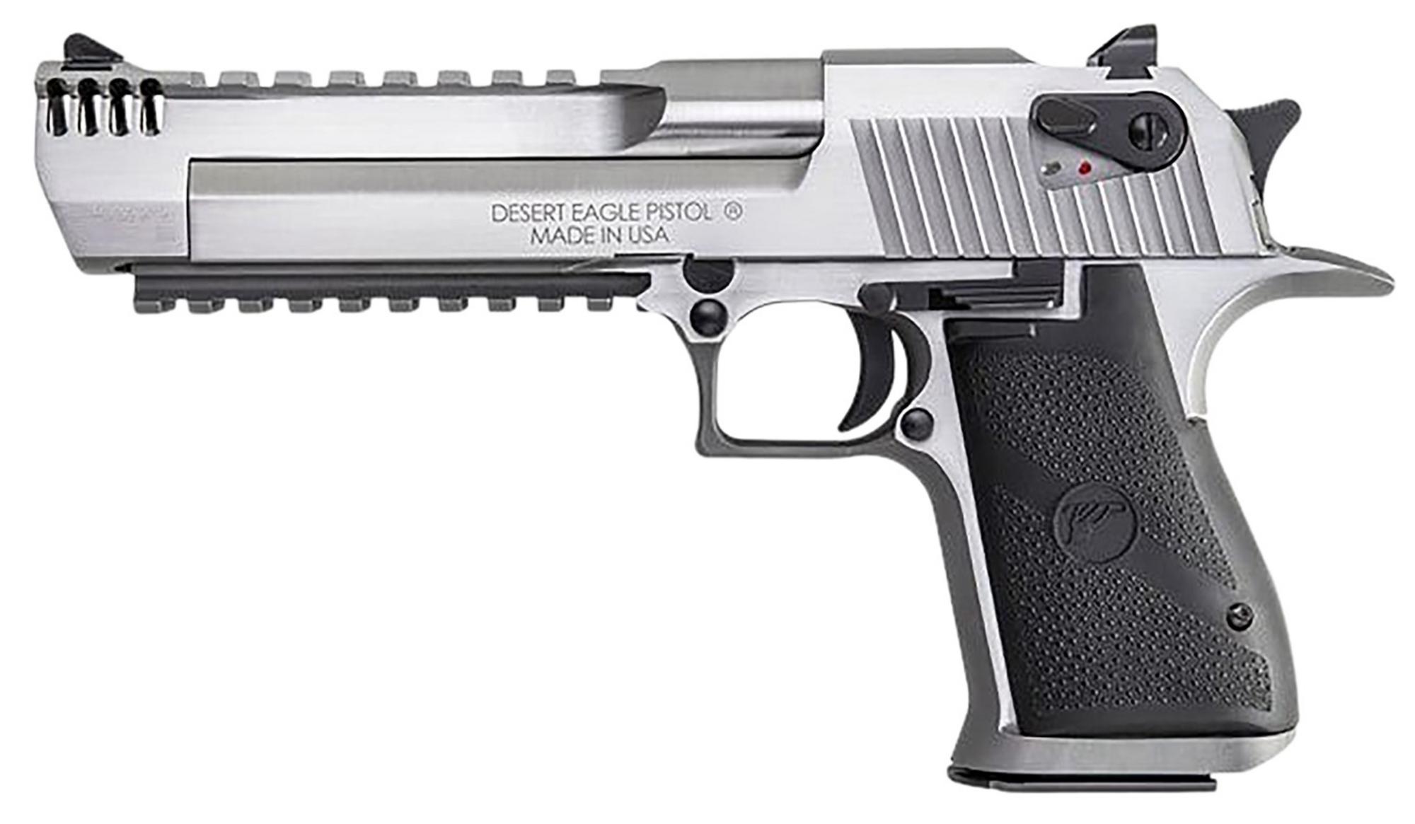 Mag Research Desert Eagle Mark XIX, DE357SRMB, 357 Mag, 6", Rubber Grips, Stainless Steel Finish, 9 Rds