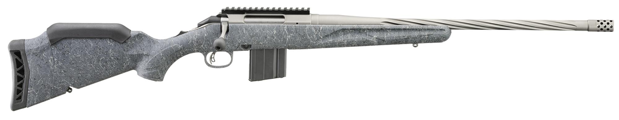 Ruger American Gen II, Bolt Action Rifle, 6mm ARC, 20" Cobalt Cerakote Threaded Barrel, Adjustable Gray Splatter Stock, 5 Rds, 46910