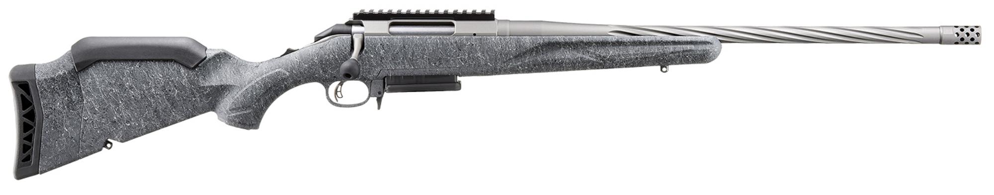 Ruger American Gen II, Bolt Action Rifle, 30-06 Springfield, 20" Cobalt Cerakote Threaded Barrel, Adjustable Gray Splatter Stock, 4 Rds, 46913