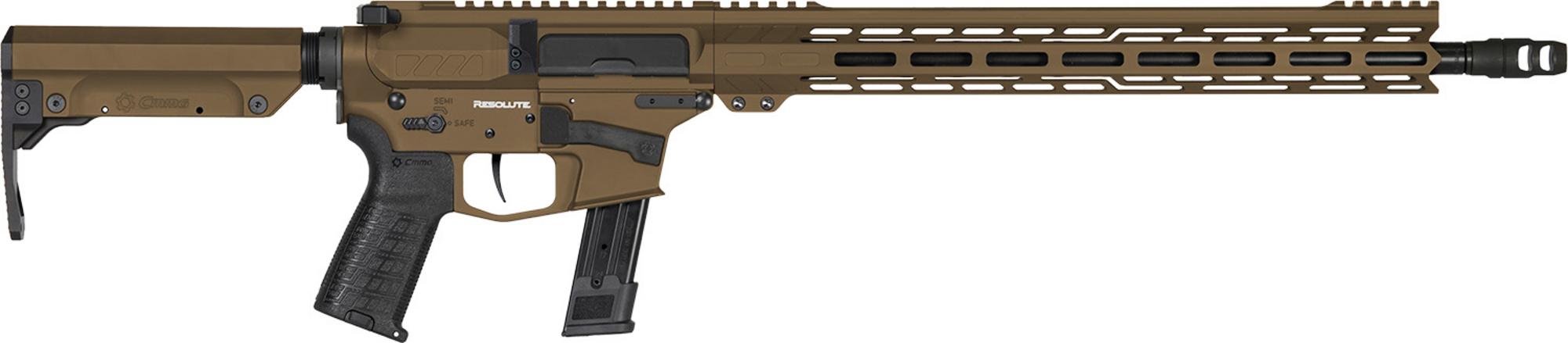 CMMG MK17 Rifle 92A530FMB, 9mm, 16.10", CMMG 6 Position RipStock, Midnight Bronze, 21 Rds