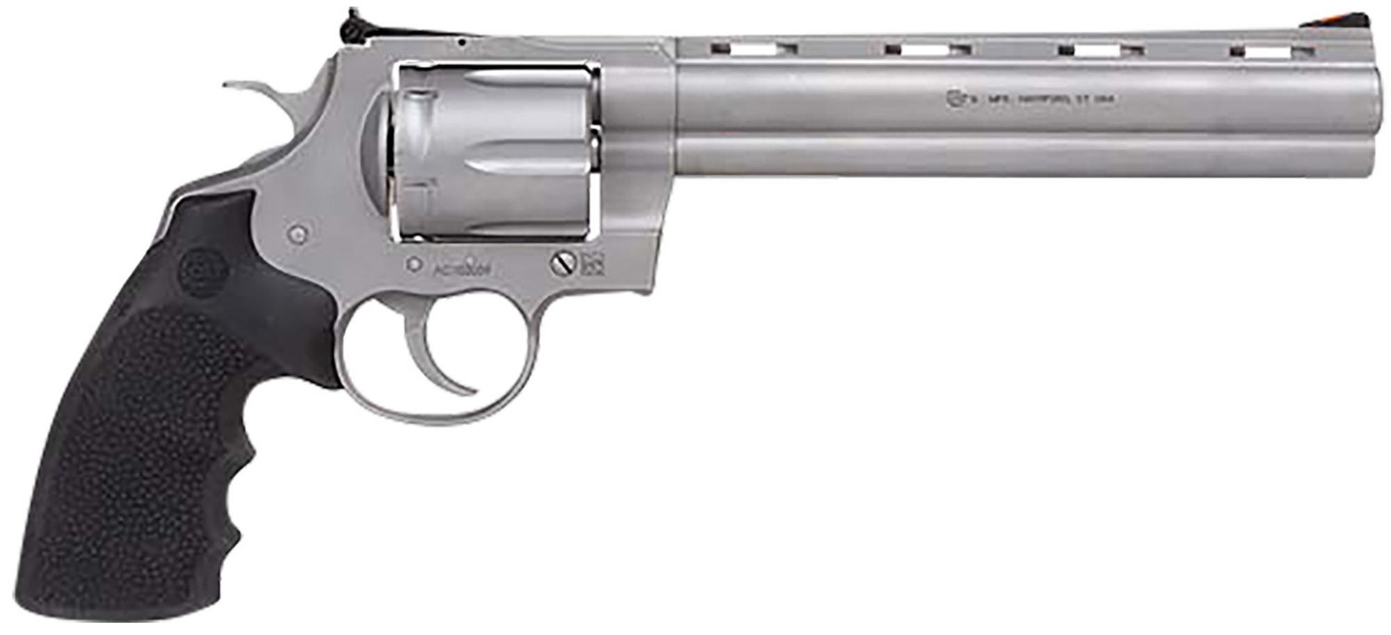 Colt Python Revolver PYTHONSM8RTS, 357 Mag, 8", Hogue Grips, Stainless Bead Blasted Finish, 6rd