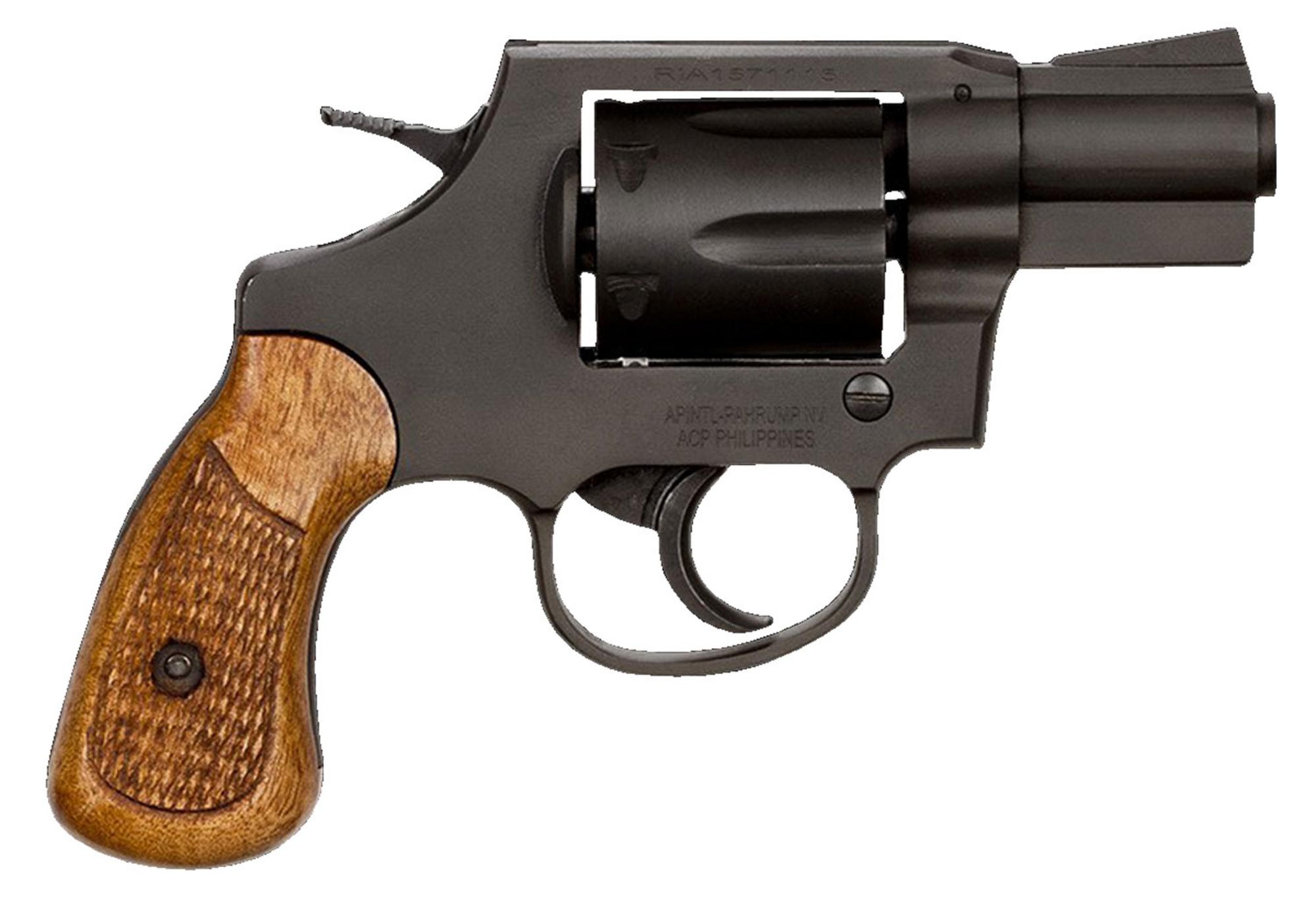 Rock Island M206 *CA Compliant Revolver 51283, 38 Special, 2", Checkered Wood Grips, Black Finish, 6 Rds